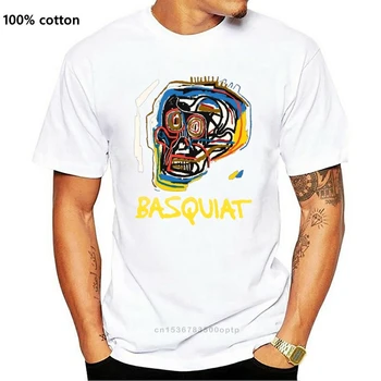 Personalizat T-Shirt Design Maneci Scurte Grafic O-Neck Mens Jean Michel Basquiat Tees