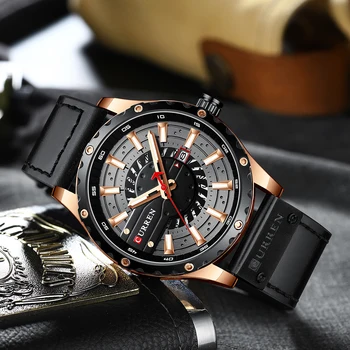 CURREN Nou Sosire Mens Ceasuri de Lux, Marca SportsQuartz Ceas Pentru Bărbați Impermeabil Ceas Curea din Piele Data Reloj Hombre