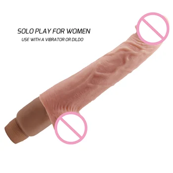 Cap Solid Extender Penis Sleeve Pentru Cuplu Realist Gol Vibrator Flexibil Moale Penis Fals Pentru Adulti Jucarii Sexuale Reutilizabile Spike Prezervativ