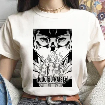 Harajuku Tricou Jujutsu Kaisen O-Neck tricou Femei pentru Femei Maneci Scurte Anime Tricouri Casual Femlae Haine Topuri haine punk