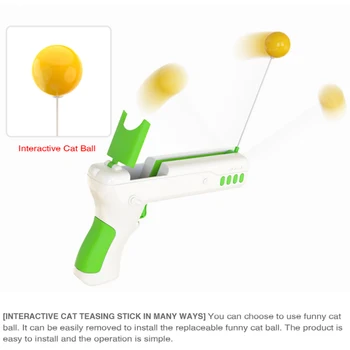 Dropshipping Produse Pentru Animale De Companie Tachineze Pisica Jucarie Accesorii Revenire Stick Interactiva Minge Cu Pene De Pisici De Formare Jucărie Joc Jucării Pisoi