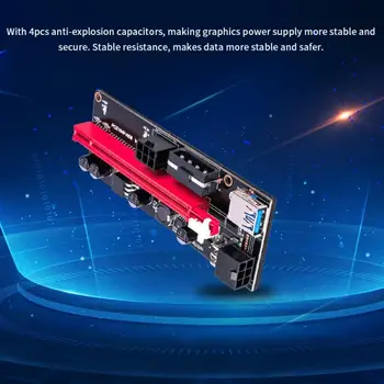 1 buc Patru Culori VER009S PCI-E Riser Card de 60CM Cablu USB 3.0 PCI Express 1X La 16X PCIe Extender Adaptor Pentru GPU Miner Minier