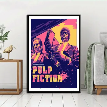 Pulp Fiction Quentin Tarantino Postere de Film de Epocă Panza Pictura Printuri de Arta de Perete Imaginile pentru Camera de zi Decor de Perete Cuadros