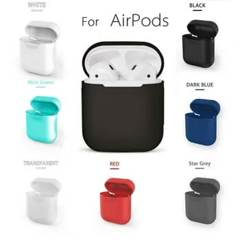 Silicon Moale Cazuri Pentru Apple Airpods 1/2 Protecție Bluetooth Căști Fără Fir Acoperă Pentru Apple Aer Păstăi De Încărcare Saci De Box