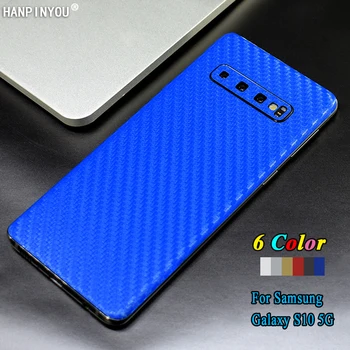 Pentru Samsung Galaxy S10 5G Plus S10e Capacul din Spate Înapoi Decal Pielea 3D Fibra de Carbon Telefon de Protecție Autocolant Film
