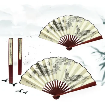 Chineză Stil Clasic Fan 10inch față-Verso Caligrafie Decorative Fan pentru Dans Cosplay Petrecere de Nunta de Decorare