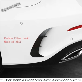 Lapetus Spate Coada Bara Aripa proiectoare Ceata Capacul Ornamental Fibra de Carbon Negru ABS se Potrivesc Pentru Benz Clasa V177 A200 A220 Sedan 2019