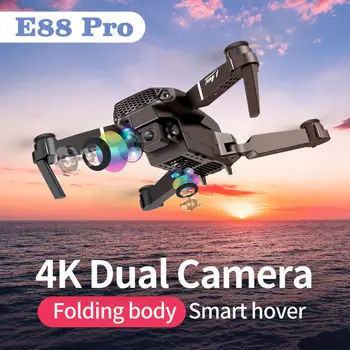 E88 Mini Drona 4K HD Camera Dublă Poziționare Vizuală 1080P WiFi Profesionale FPV Pliabil Drone Înălțime Conservarea RC Quadcopter