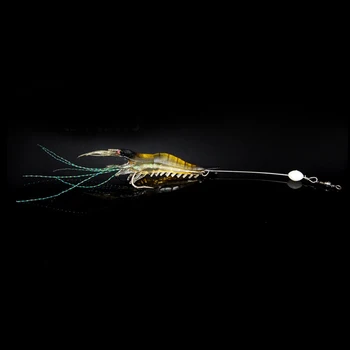 9cm/3.54 în Nada de Pescuit Luminescente Soft de Simulare Creveți Artificiale Manivela Momeala Momeli de Pește Momeli de Pescuit în Marea Sport de Iarnă