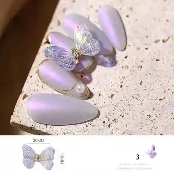 4buc NOI Mobile fluture Unghii piese de Cristal fluture decor farmece kawaii accesorii de unghii materiale pentru profesionisti