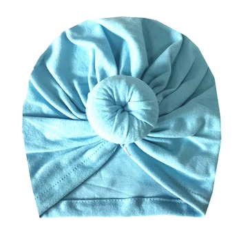 Nou-Născut Elastic Copilul Turban Pălării De Culoare Solidă Bumbac Pentru Sugari Beanie Cap Subțire Elastic Pălărie Accesorii Pentru Copii Copilul Nou-Născut