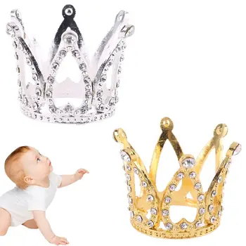 Copilul Coroana Fotografie Fotografie Recuzită Bandă Inel Mini Decor Nou-Născut Fete Printesa De Moda De Lux Memorial Birt