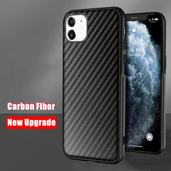 Carbon Coque Pentru iPhone 11 12 Pro XS Max XR X 8 7 6 6s Plus 5S 5 SE 2020 Capac de Silicon de Caz Pentru Apple iPhone 11 12 Pro Mini Max