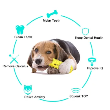 Durabil Câine Jucărie de ros Elasticitatea Moale jucării Câine Cățeluș de Îngrijire Dentară Câine Molar Stick Pet de Curățare Dinte de Câine Molar Periuta de dinti