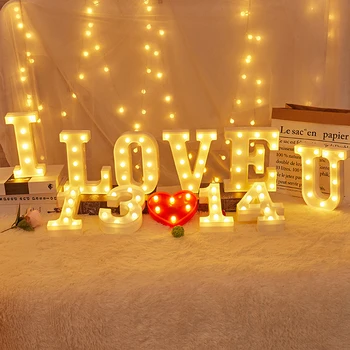 Liviorap CONDUS Litere Lumina de Noapte Decoratiuni de Nunta Acasă Culb Perete DIY Decor Petrecere de Nunta de Ziua Decoruri Cadou de Ziua Îndrăgostiților