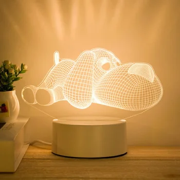Noua Lumină LED-uri Creative 3D Acril Desktop Veioza pentru Copii Decor Acasă Decorare Dormitor Grădiniță Lumina de Noapte