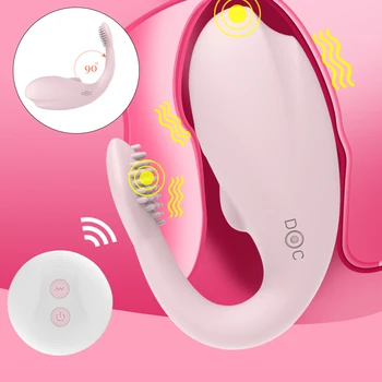 U Silicon Vibrator Wireless Jucării pentru Adulți Pentru Cupluri USB Reîncărcabilă Vibrator punctul G Stimulator Dublu Vibratoare Jucarii Sexuale Pentru Femei