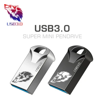 Super-Mini-USB flash Drive 128 GB 64GB 32GB 8GB Metal Pen Drive Pendrive 128 64 32 16 8 GB de Memorie Flash Cle USB Stick