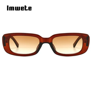 Imwete Dreptunghi ochelari de Soare Femei Bărbați Vintage Brand Mic Pătrat Ochelari de Soare Nuante UV400 Rosu Alb ochelari de soare Retro Doamnelor
