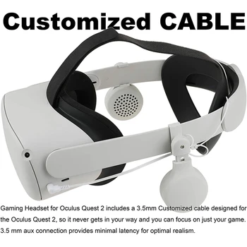 MOOL VR Consolidarea Sunetului în Căști pentru Oculus Quest 2 Roti la 360 de Grade Conector Aux Căști pentru Oculus Quest 2
