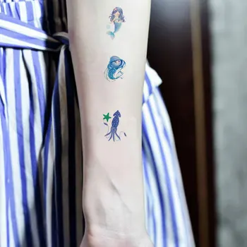 10buc Copii Tatuaj Set de Autocolant rezistent la apa Drăguț Tatuaj Temporar Autocolant de Crăciun pentru Copii de Ziua Îndrăgostiților Minunat animal Tatuaj