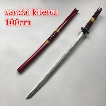 1:1 Anime Cosplay fără kitetsu Sabie, Armă Armate Katana Espada Lemn Ninja Cutit Sabie de Samurai Prop Jucarii Pentru Adolescenti 100cm