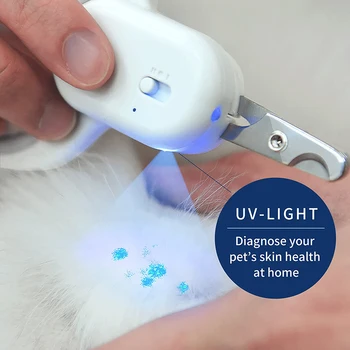 Benepaw Câine Și Pisică Unghiera LED Si UV-Lumina Pentru Pecingine Pisica de Detectare Blocare de Siguranță Gheare de Companie Îngrijire Trimmere de Încărcare USB