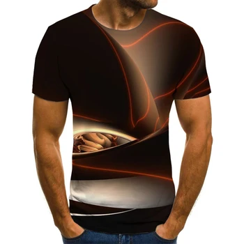 2021 Nou Proiectat 3D Imprimate T-Shirt Pentru Bărbați Interesantă Și Concisă Model de Tricou cu Mânecă Scurtă Sus de Îmbrăcăminte pentru Bărbați