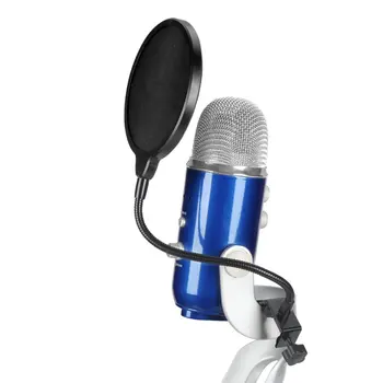 Pentru Yeti Dedicat Microfon Pop Filter Mare Dublu-Strat De Tip U De Înregistrare Microfon Cu Anti-Spray Spray De Rețea