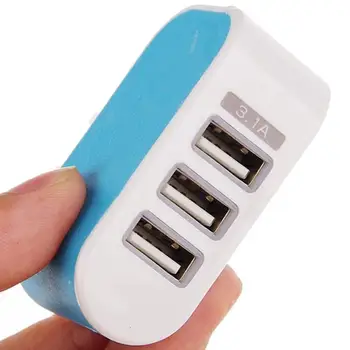 LED Triple Porturi USB Portabil de Călătorie NE-Priza Casa de Perete Adaptor de Alimentare Încărcător de economisire a Timpului de Accesorii pentru Telefoane Mobile