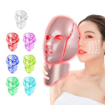 LED Terapie de Piele Masca Acasă de Întinerire a Pielii Anti-Imbatranire Terapia cu Lumina 7 Culori LED Îngrijire a Pielii Faciale de Strângere a Pielii Ridurile Fine