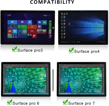Pentru Microsoft Surface Pro 3 4 5 6 7 Turcă Arabă, Ebraică, Rusă, Spaniolă, Italiană, Coreeană Tableta Touchpad Wireless Keyboard