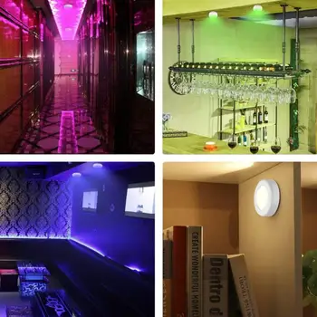RGB de Control de la Distanță Lumina de Noapte de Culoare Schimbare LED Lămpi de Noapte Cabinet Copil Decorare Dormitor Festival Petrecere Bar, KTV Lampă Mică