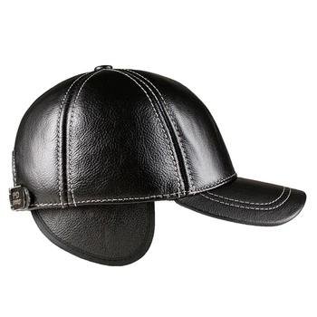 LA SPEZIA Maro Șapcă de Baseball pentru Bărbați din Piele naturală Snapback Cowskin de Înaltă Calitate de Toamna Iarna Reglabil Golf Tata Pălărie