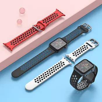 Curea din silicon Pentru Apple Watch band 44mm 40mm 38mm 42mm moale Respirabil watchband bratara correa iWatch seria 3 4 5 6 se trupă