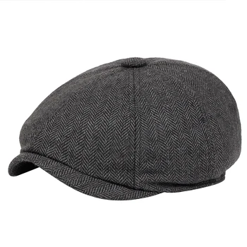 2021 Bărbați bereta de epocă Spic Gatsby Tweed șepci pălărie vânzător de ziare Bereta Pălărie de primăvară Plat Atins Bereta Pălării dropshipping