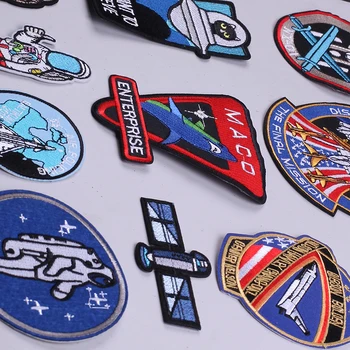 Spațiu, Astronaut Pisica Patch-uri Brodate pentru Îmbrăcăminte Fuzibile Cerere de Cusut Coase pe Patch-uri Diy Fier-pe Aplicatiile de pe Haine Set