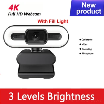 Xiaomi 4K, 2K 1080P Full HD Webcam Cu Lumina de Umplere 3.0 Auto-Focus aparat de Fotografiat PC-ul de Calculator pentru transmisiunea Live Video Apel Conferință
