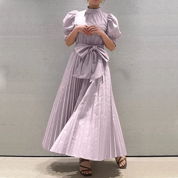 2021 Vara Nou Stil coreean Talie Subțire Cămașă Mid-lungime Rochie de sex Feminin Camasa Alba Eleganta-stil Rochie Lunga Femei Rochie