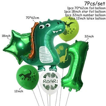 7pcs/lot Dinozaur Latex, Baloane Nunta Romantic Decor Copil de Dus la Petrecerea de Ziua Decor Clar Baloane cu Aer Consumabile Partid