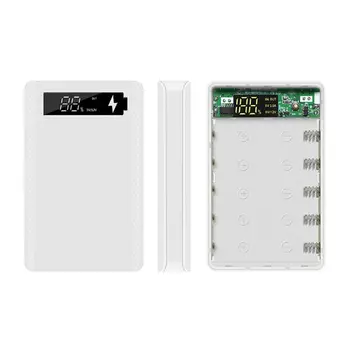 2021 Noi QC3.0 PD Display LCD DIY 5x18650 Caz Baterie Power Bank Coajă de Încărcare Rapidă Cutie