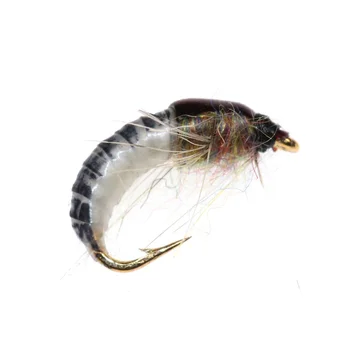 1 BUC Nou Realiste Nimfa Scud Zbura De Pescuit Păstrăv de Insectă Artificiali în Cerb Parul Uscat Momeala, Nada Simulat Scud Worm Momeală de Pescuit