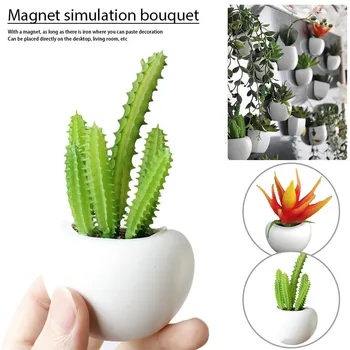 3D Artificiale Floare de Cactus Magnet Autocolant Plante Suculente Frigider Autocolant Agățat de Plante Vaza, Ghiveci Decoruri Frigider Autocolant