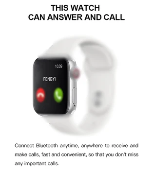 Moda Seria 6 de apelare Bluetooth 44mm Smart Fitness Urmări Somn Tracker Ceas Inima Full Touch ceas Inteligent T500 VS PK IWO 13 W98