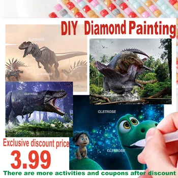 5D Diy Diamant Pictura Pictura Abstracta Animale Drăguț Dinozaur Copii Decor Pot Fi Personalizate cu Broderie Diamant