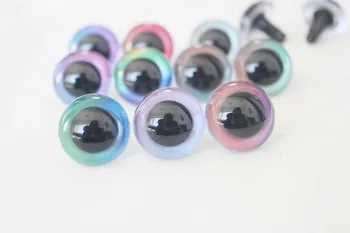 20buc 13mm-28mm culoare curcubeu rotund clar siguranța jucăriilor ochii + hard de spălare pentru papusa de plus -size culoare opțiune-c10
