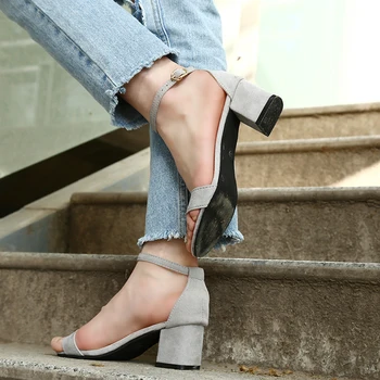 2020 Curea Glezna Cu Tocuri Femei Sandale Pantofi De Vara Pentru Femei Sandale Indesata Tocuri Înalte, Rochie De Petrecere Sandale Mare Dimensiune 45
