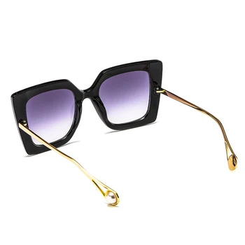 Cadru Mare De Brand Designer De Ochelari De Soare Patrati Femei Bărbați 2020 Unic Leopard Ochelari De Soare Femei De Lux Pearl Ochelari De Oculos Nuante