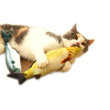 Animale de Companie 3D Moale de Pluș Creative Crap Formă de Pește Pisică Jucărie Cadouri Catnip Pește Umplut Perna Papusa de Simulare Joc Jucărie Picătură de Transport maritim