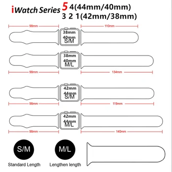 Curea Pentru Ceas trupa 44mm 40mm iwatch 38/42mm inteligent curea curea Silicon ceas bratara 6 5 4 3 SE